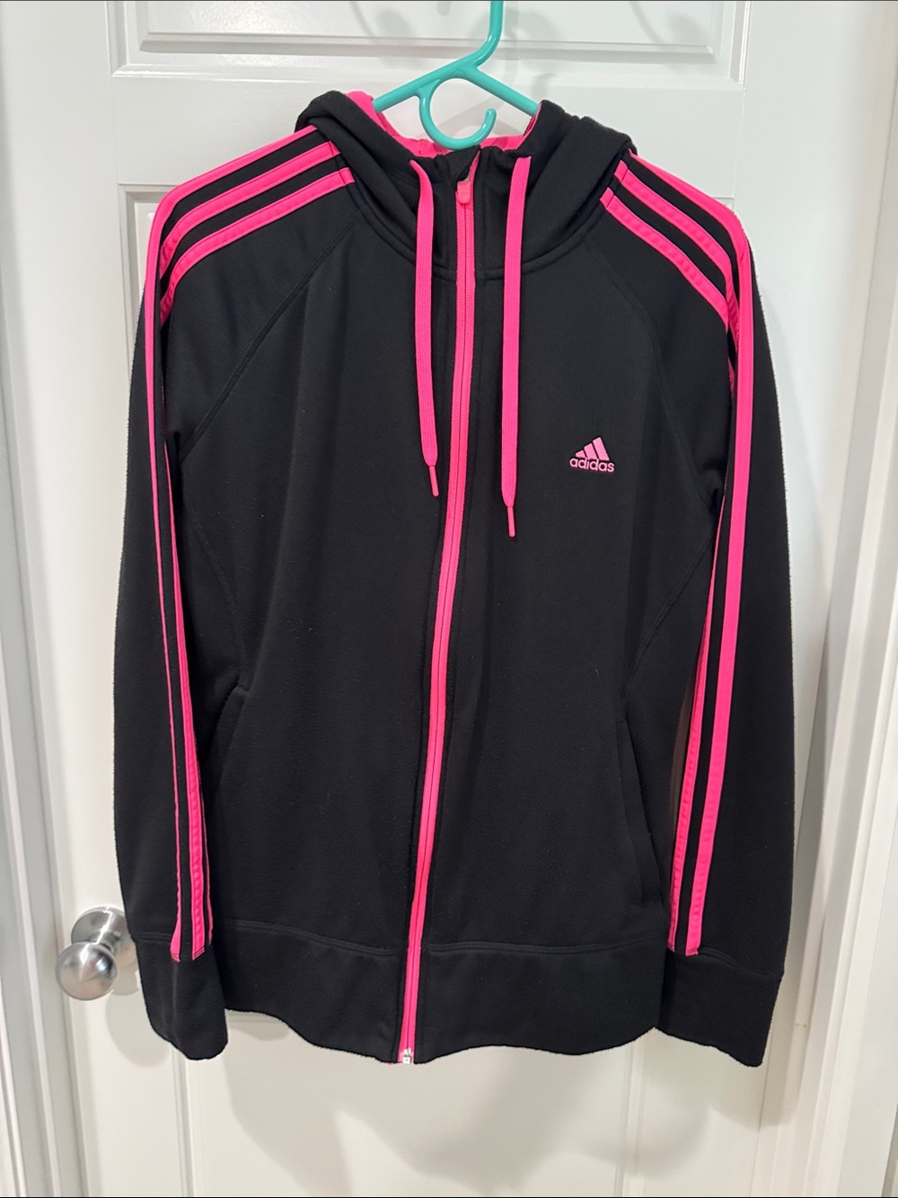 Adidas The Go-To Hoodie  Black Three Stripe Jacket